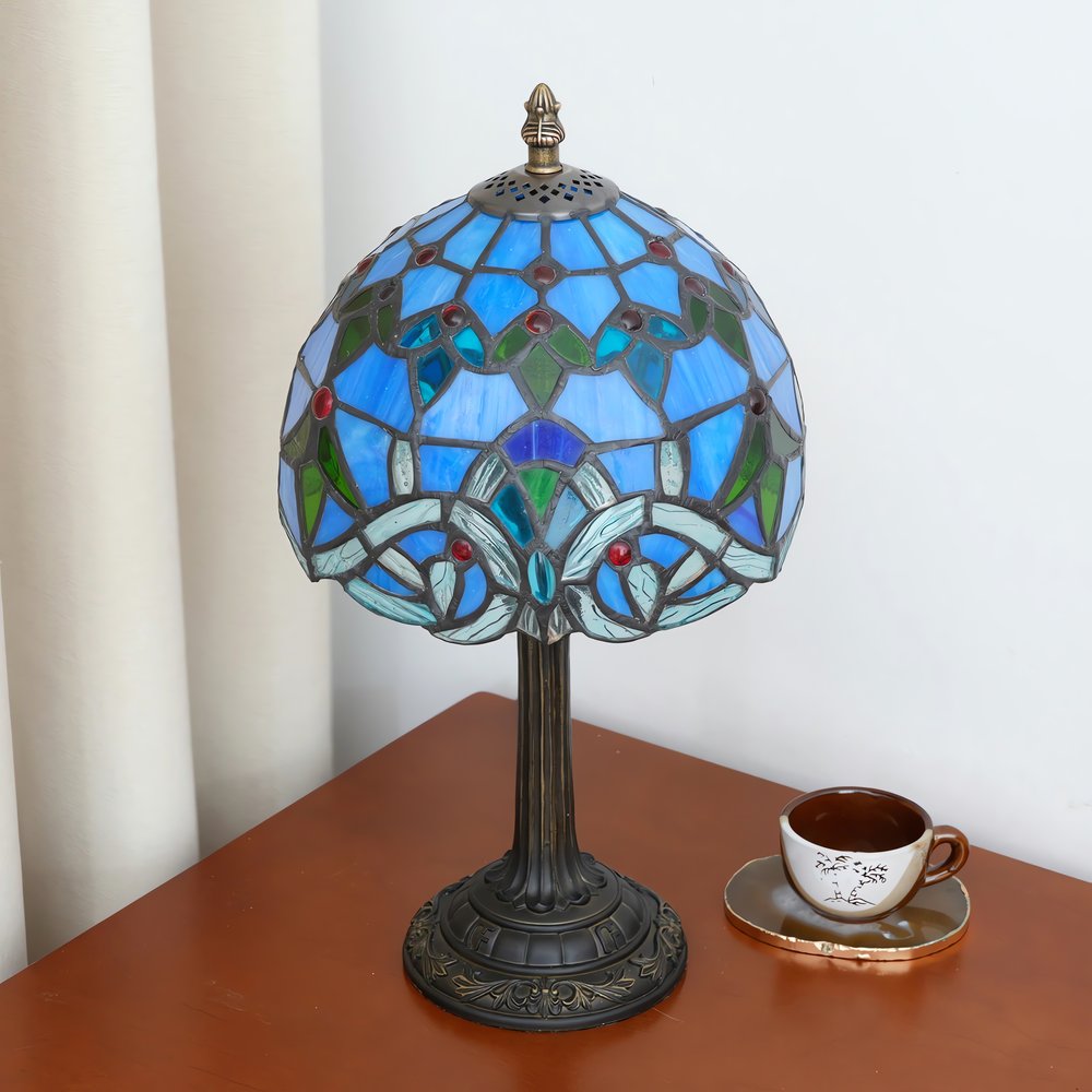 Lampe Vintage Vitrail Art