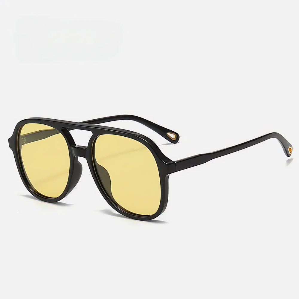 Lunettes Vintage Années 80 Noir Jaune