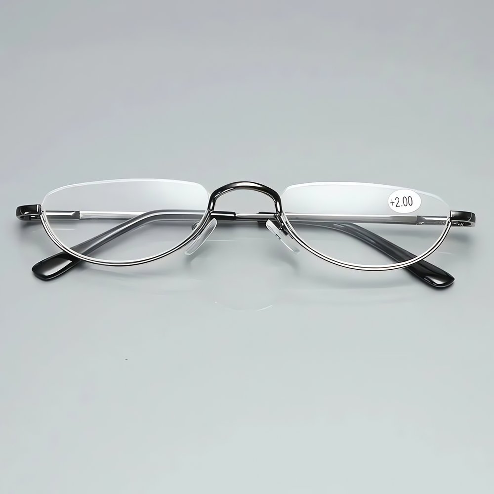 Lunettes Vintage Demi Lune Métalliques