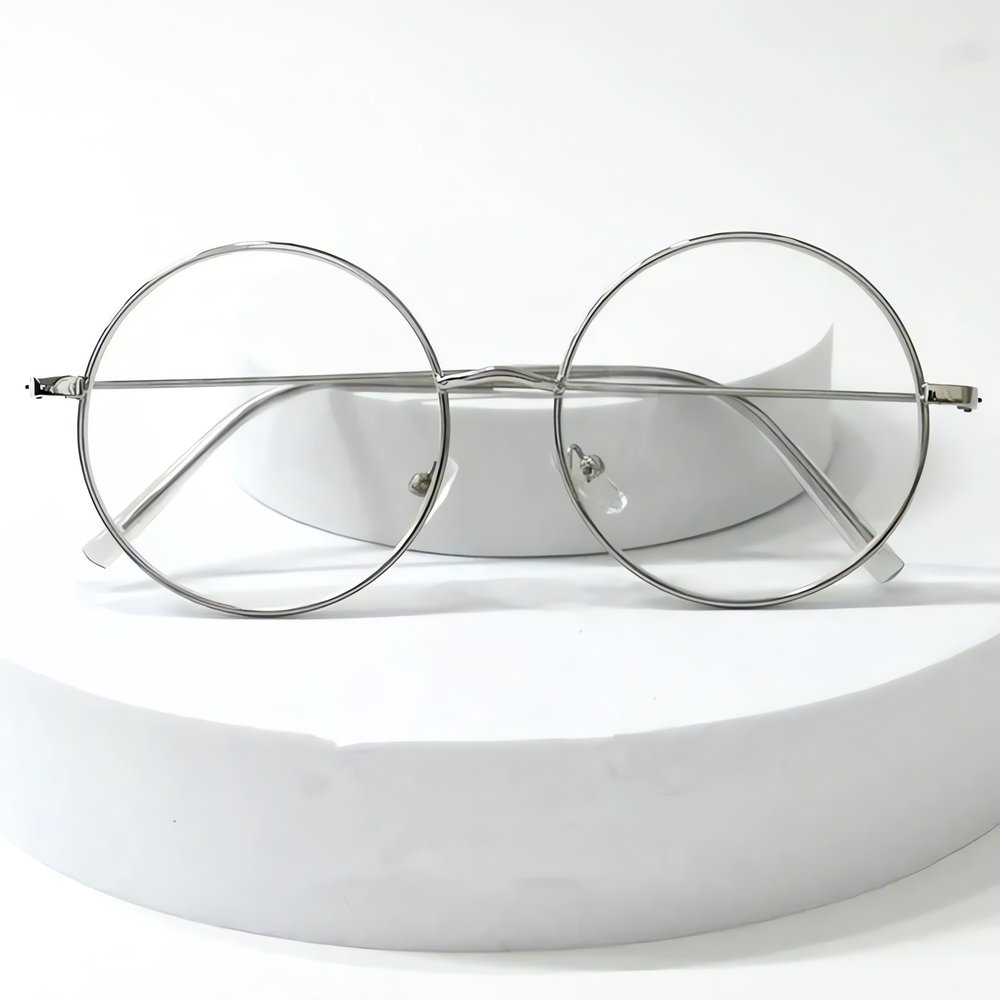 Lunettes Vintage En Métal Plates