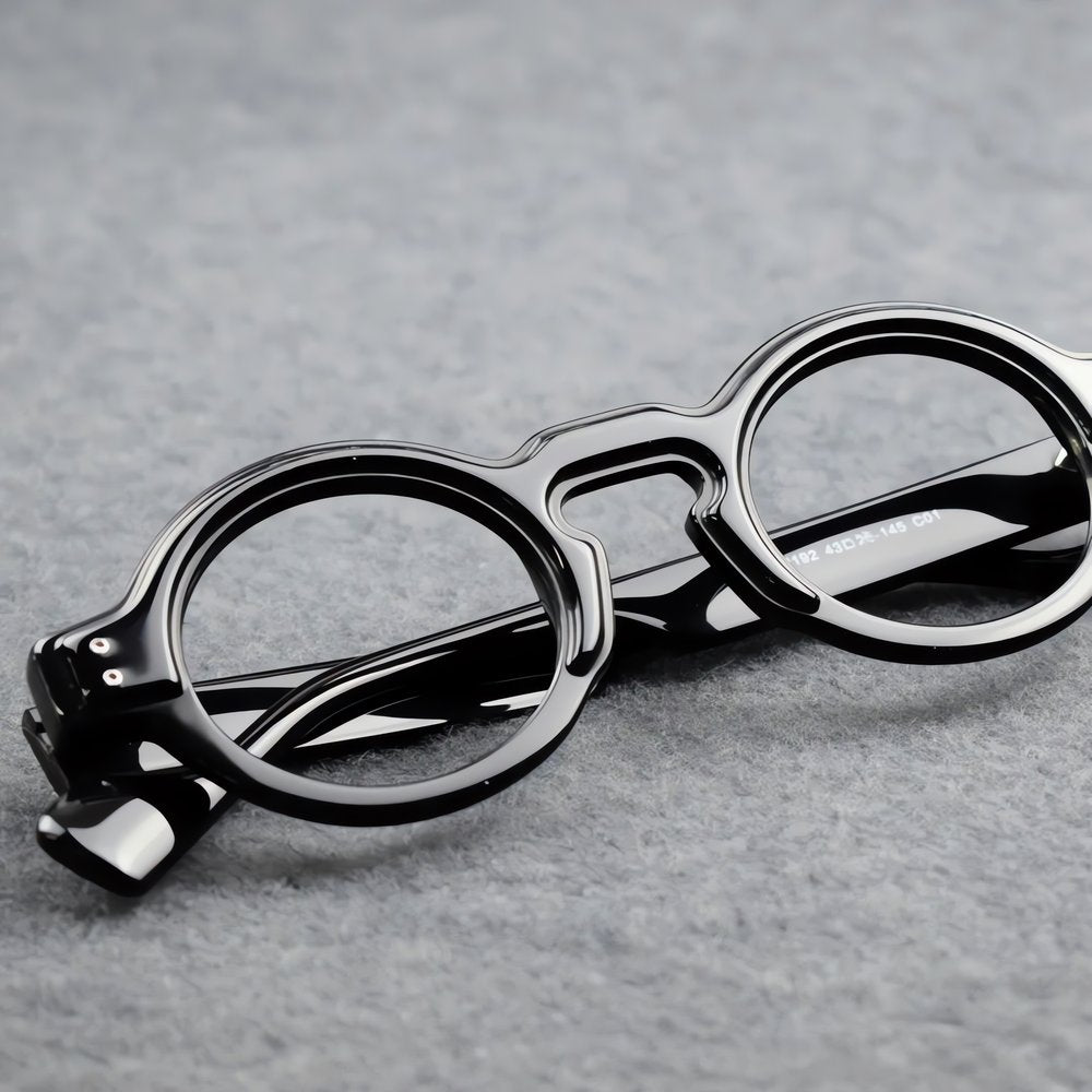 Lunettes Vintage Noires Rondes