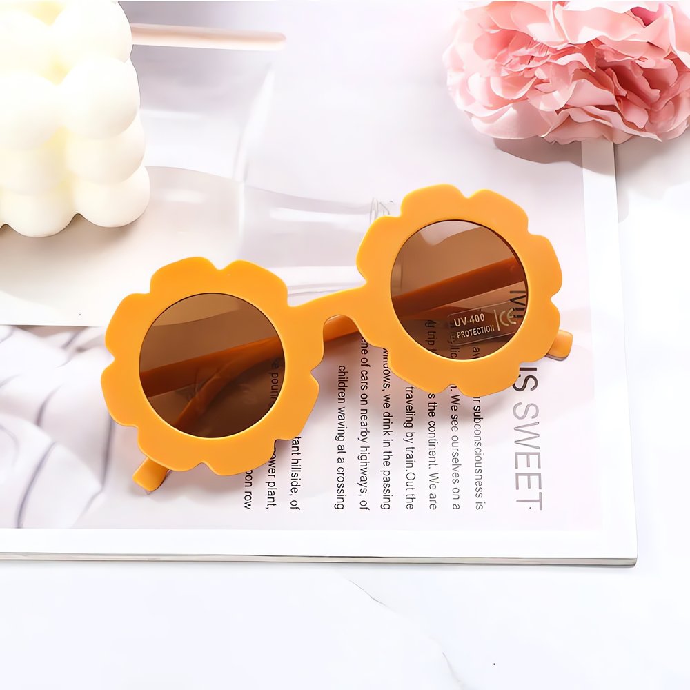 Lunettes Vintage Pour Enfant Fleur Orange