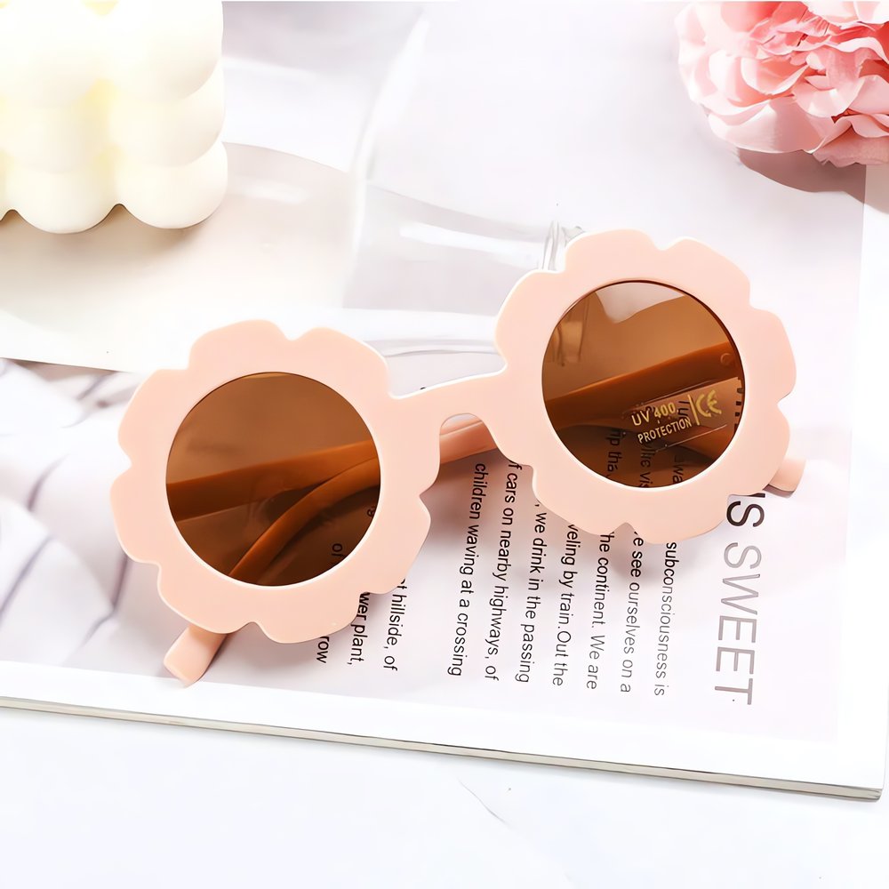 Lunettes Vintage Pour Enfant Fleur Rose