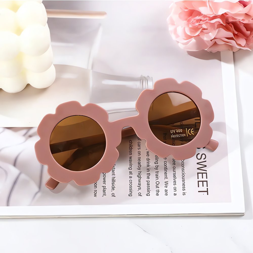 Lunettes Vintage Pour Enfant Fleur Rose