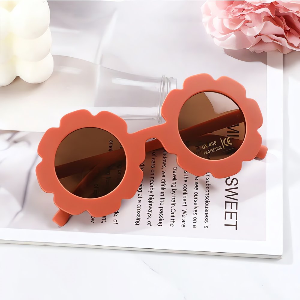 Lunettes Vintage Pour Enfant Fleur Rose