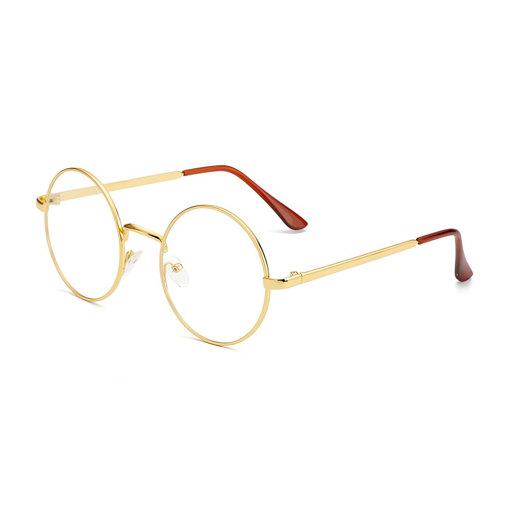 Lunettes Vintage Rondes Doré