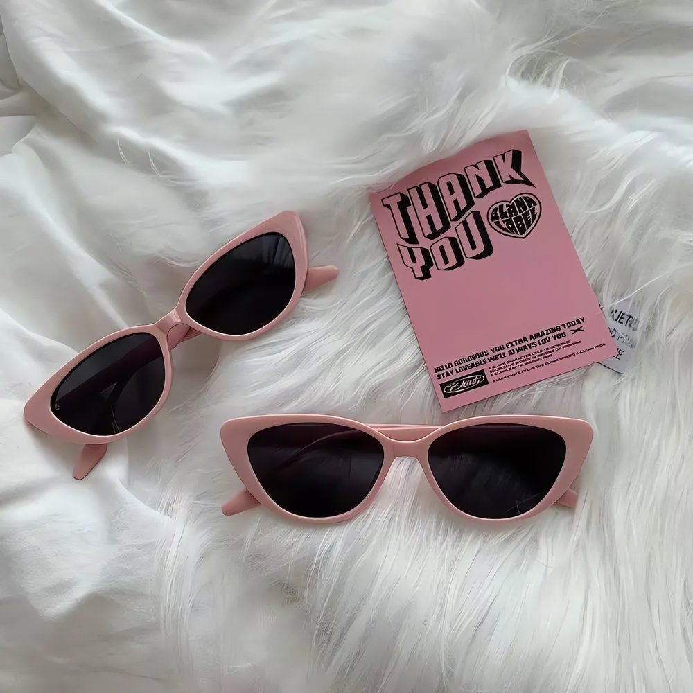 Lunettes Vintage Roses Rétro