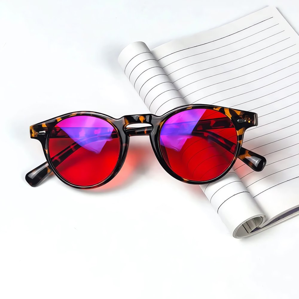 Lunettes Vintage Rouges Ludiques