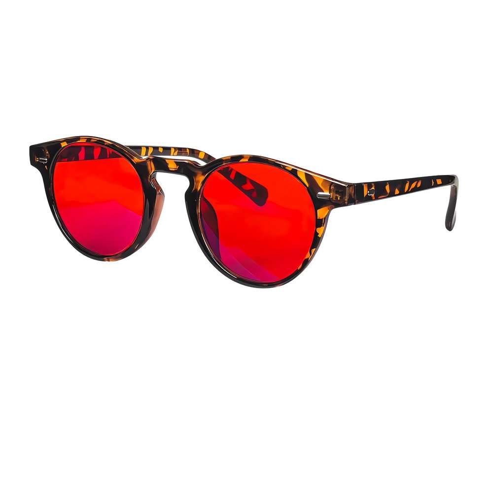 Lunettes Vintage Rouges Tachetées