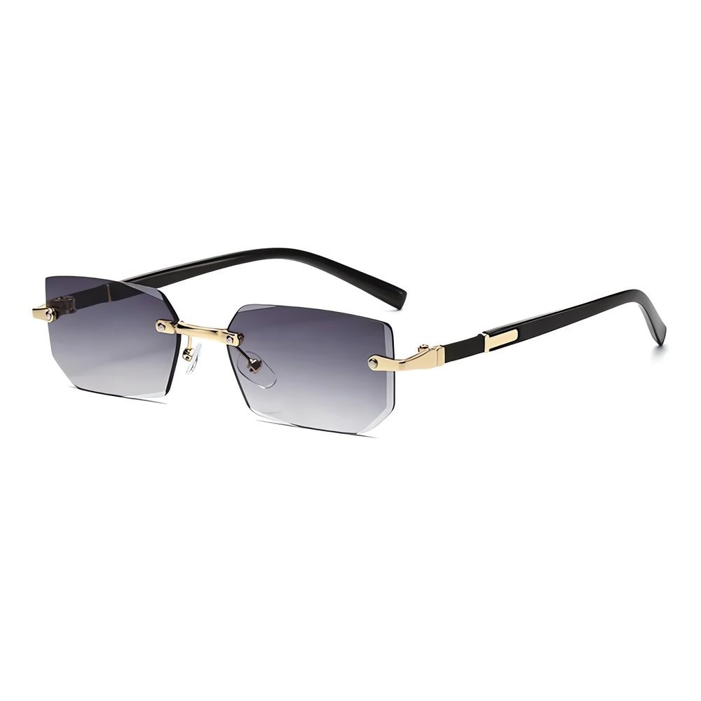 Lunettes Vintage Sans Monture Gris