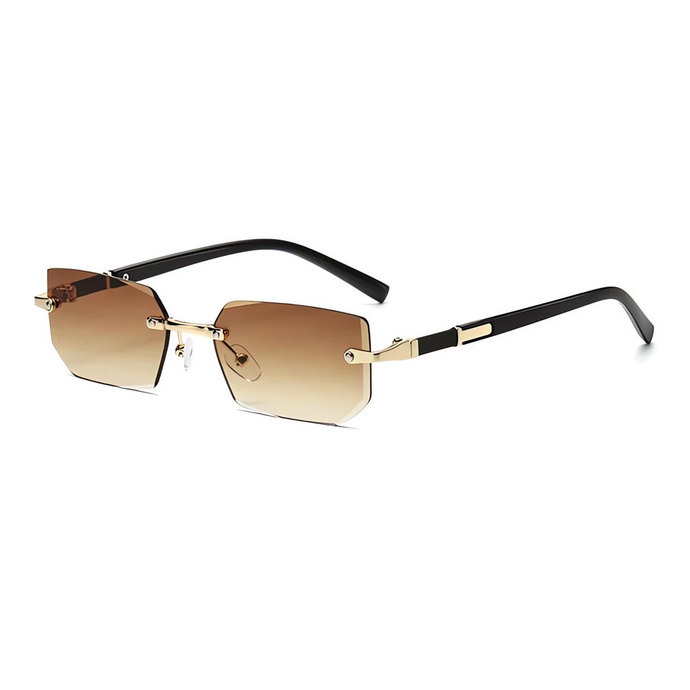 Lunettes Vintage Sans Monture Marron