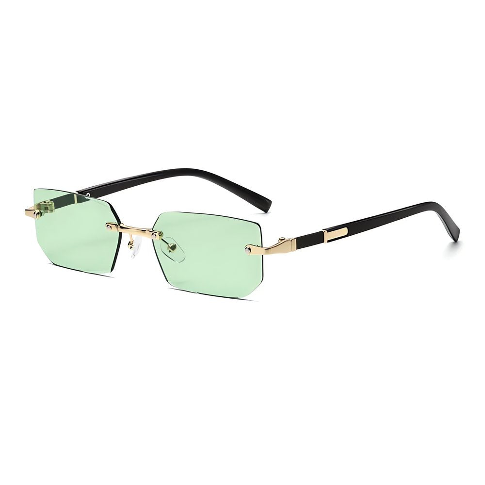 Lunettes Vintage Sans Monture Vert