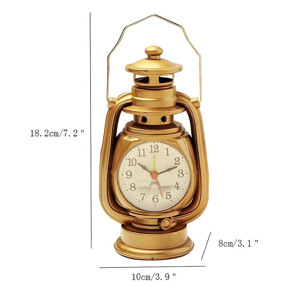 Réveil Lampe Vintage Doré