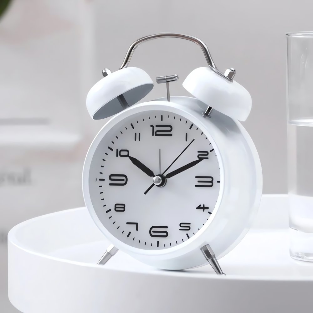 Réveil Vintage Blanc Rétro