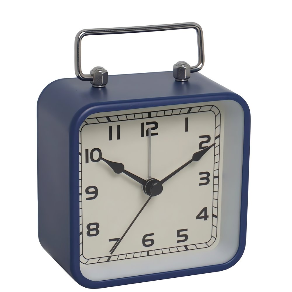 Réveil Vintage Carré Bleu