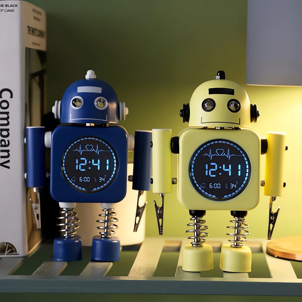 Réveil Vintage Connecté Pour Enfant Robot Colorés