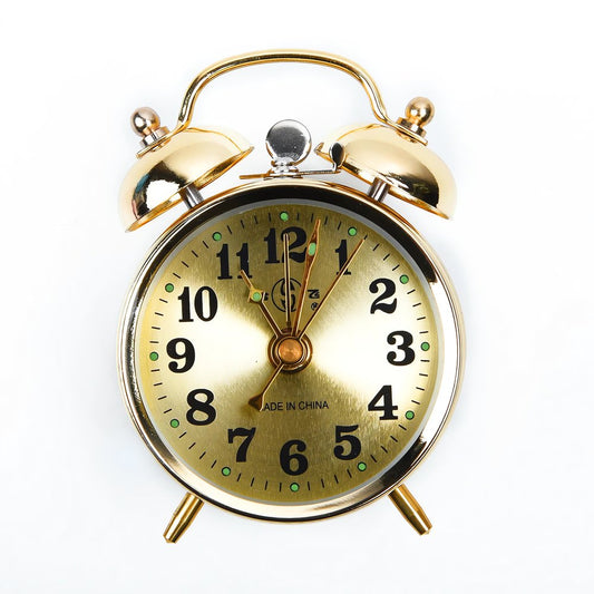 Réveil Vintage Doré Cloche
