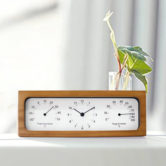 Réveil Vintage Japonais Thermomètre Hygromètre