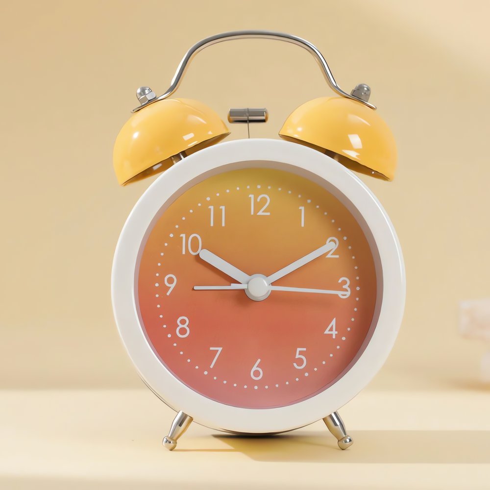 Réveil Vintage Orange Rétro