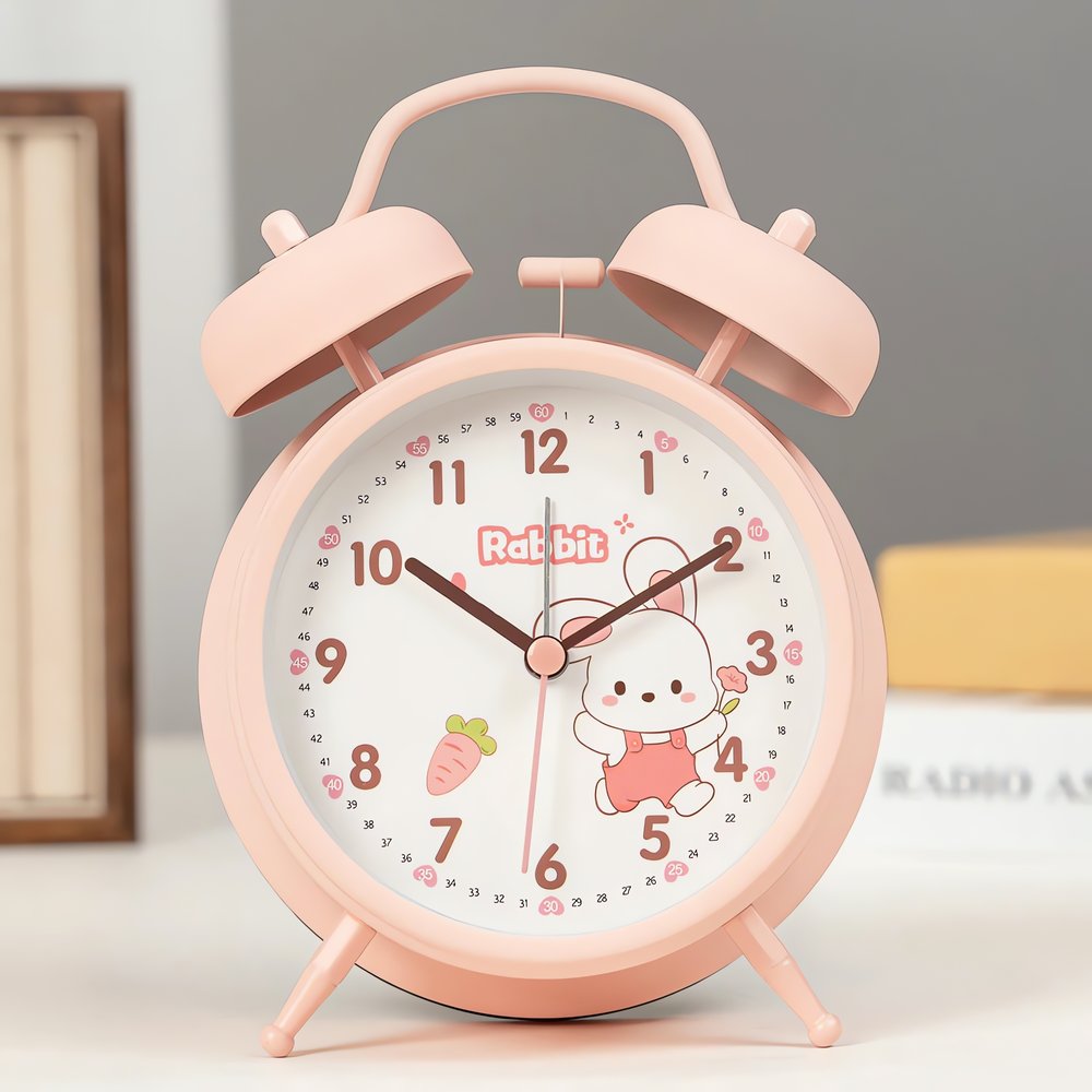 Réveil Vintage Pour Fille Rose Lapin
