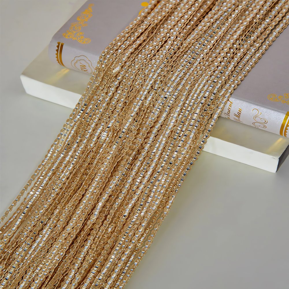 Rideaux Fil Vintage Beige Brilant
