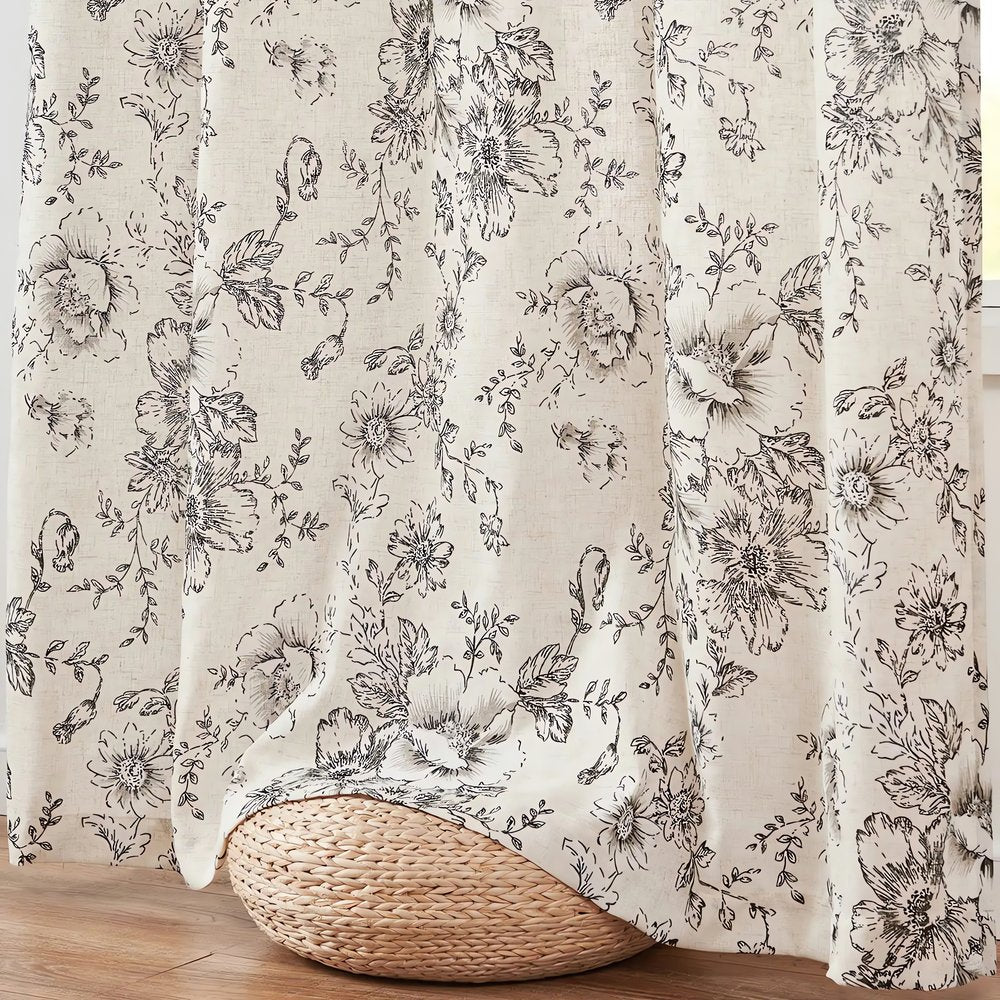 Rideaux Floral Vintage Ocre