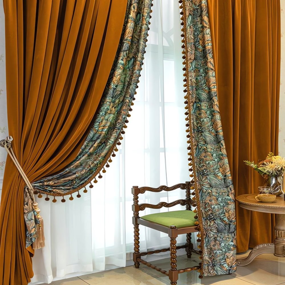 Rideaux Thermique Vintage Boucle Élégante