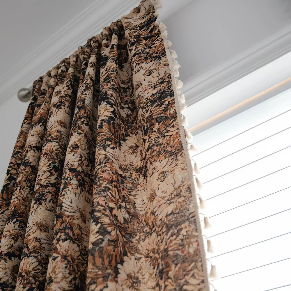 Rideaux Vintage Année 40 Floral Baroque