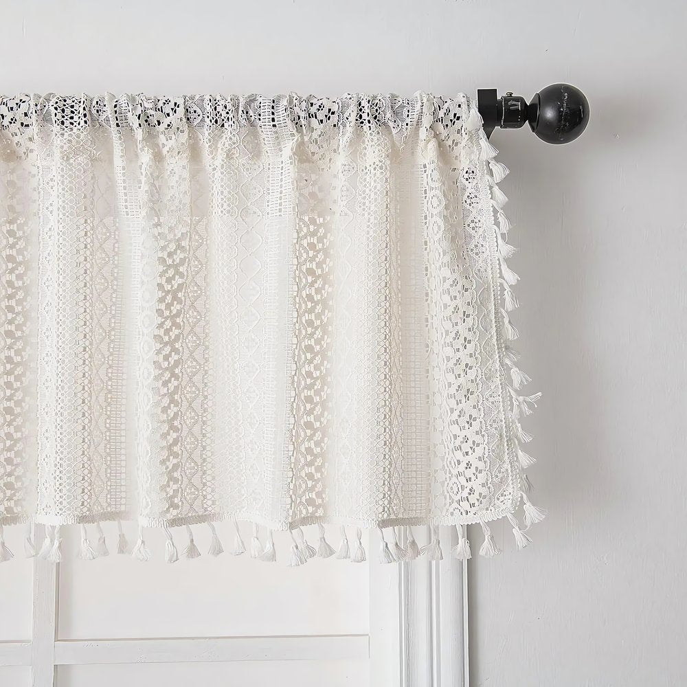 Rideaux Vintage Court Dentelle Simple