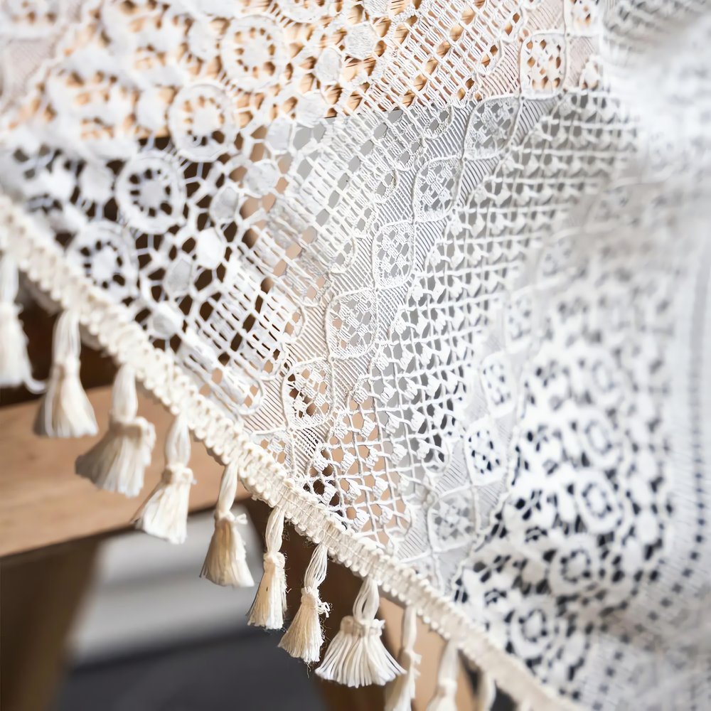 Rideaux Vintage Court Tissage Boho