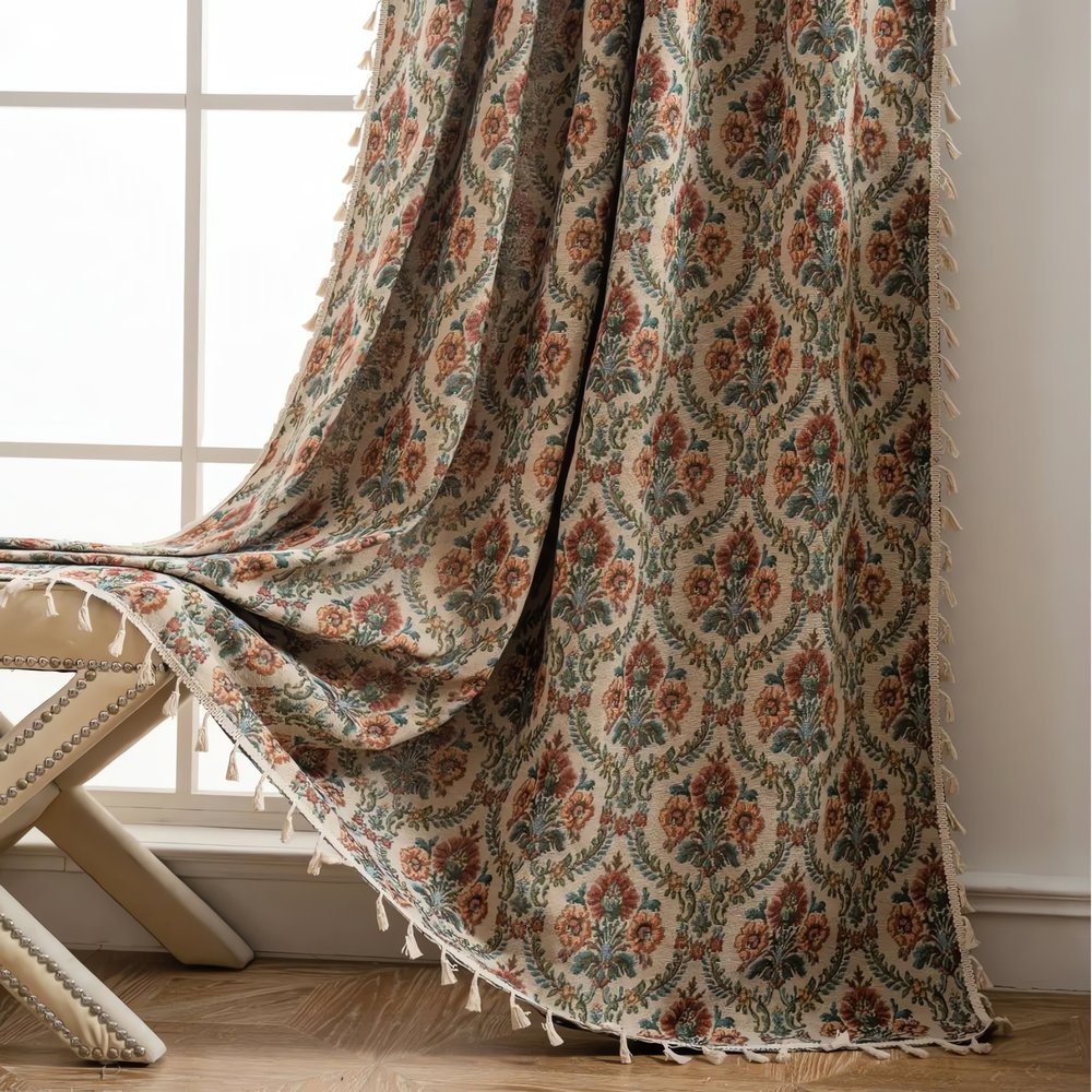 Rideaux Vintage De Salon Baroque Feuillage