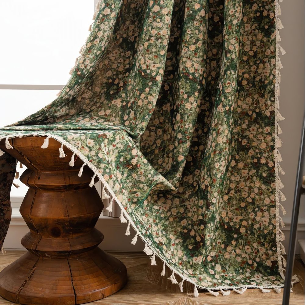 Rideaux Vintage De Salon Motif Floral