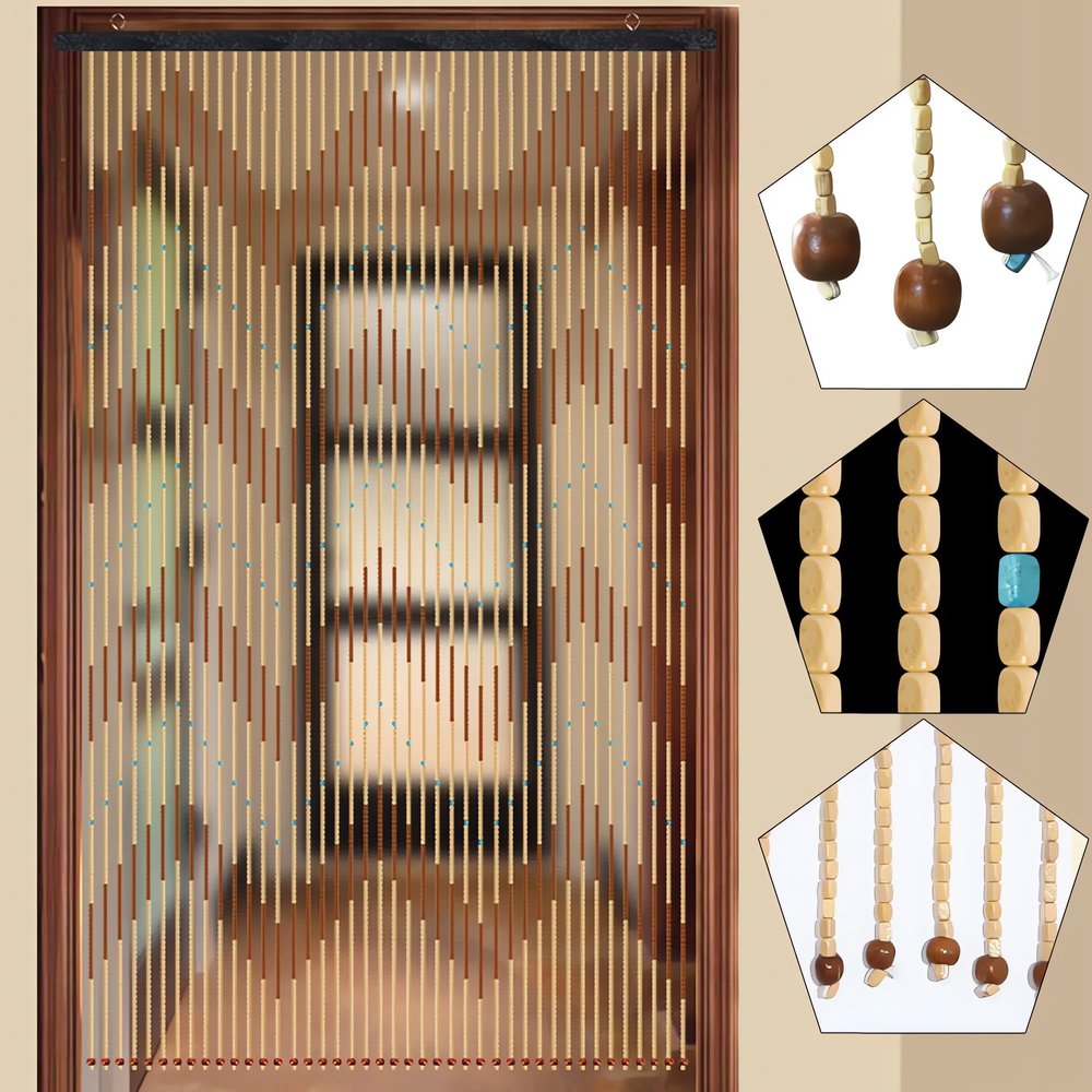 Rideaux Vintage En Bois