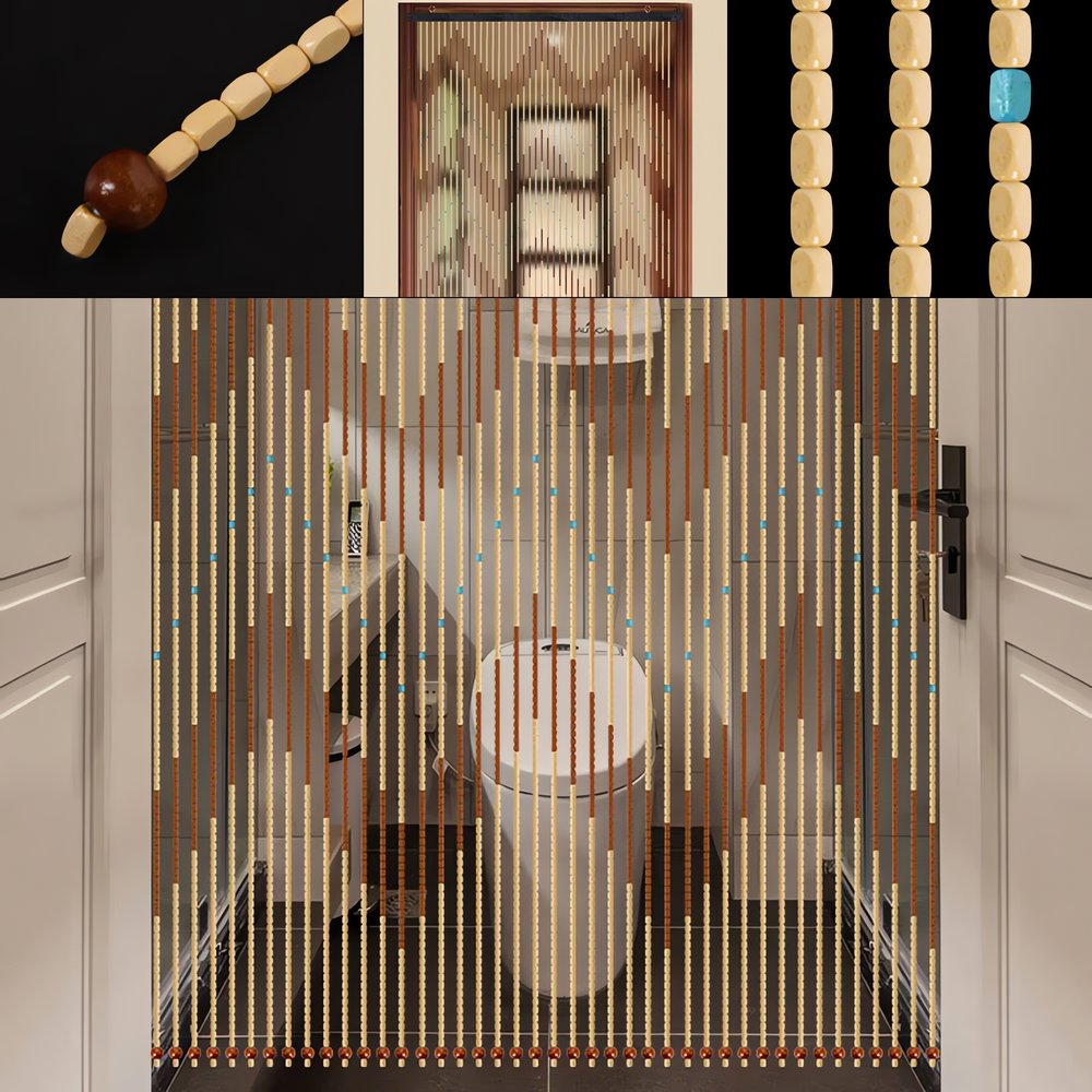 Rideaux Vintage En Bois Chevron