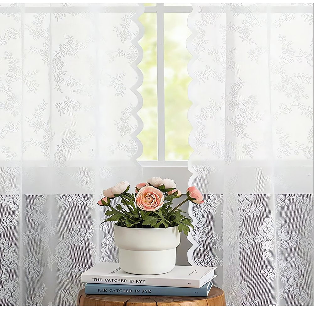 Rideaux Vintage En Dentelle Feuillage Floral