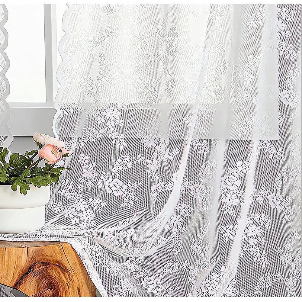 Rideaux Vintage En Dentelle Fleurs