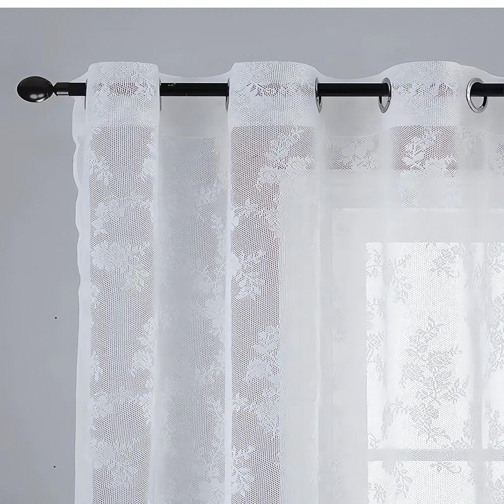 Rideaux Vintage En Dentelle Tubulaires
