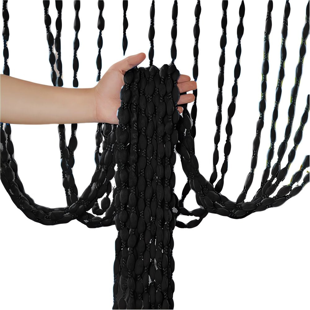 Rideaux Vintage En Perle Noir