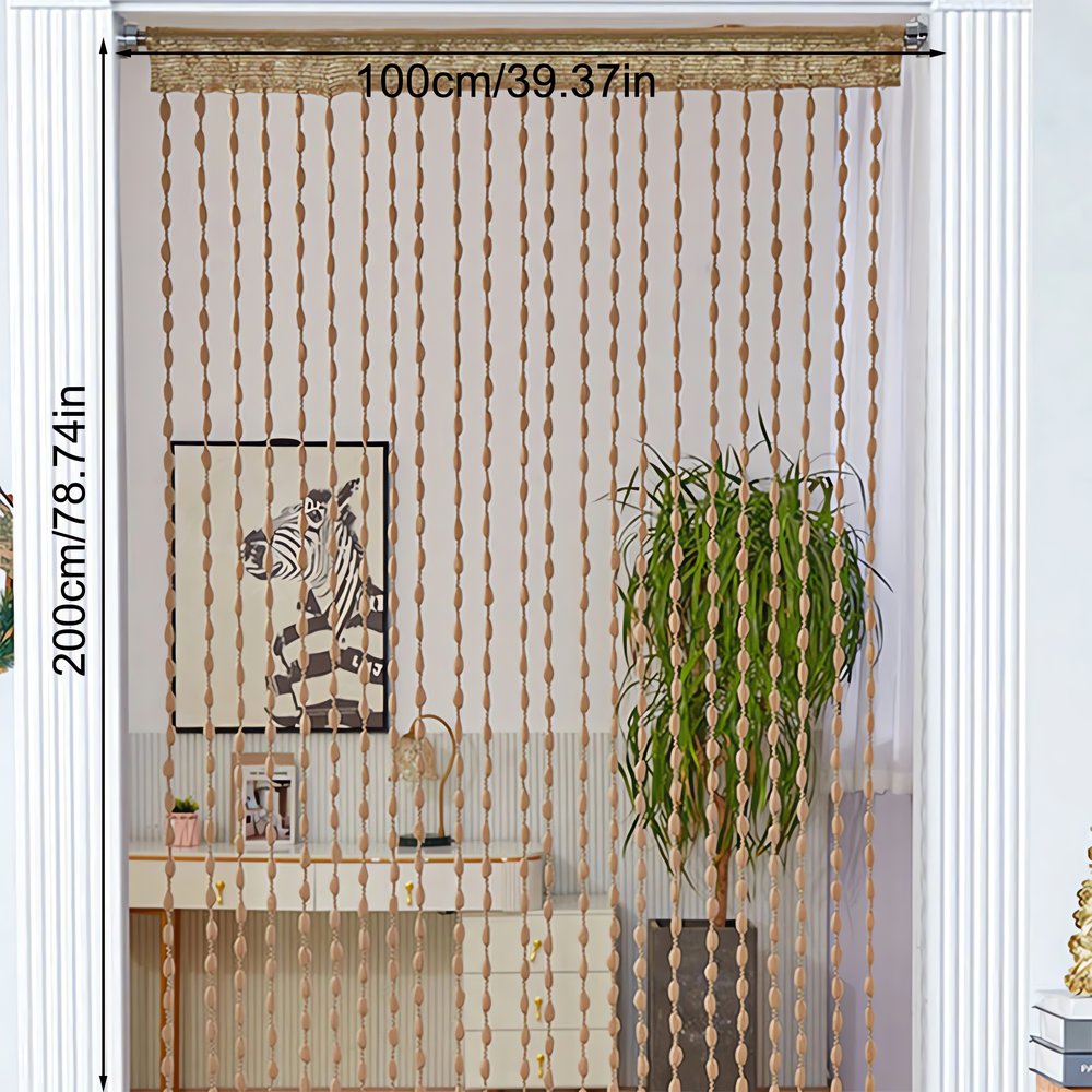 Rideaux Vintage En Perle Salon Bohème