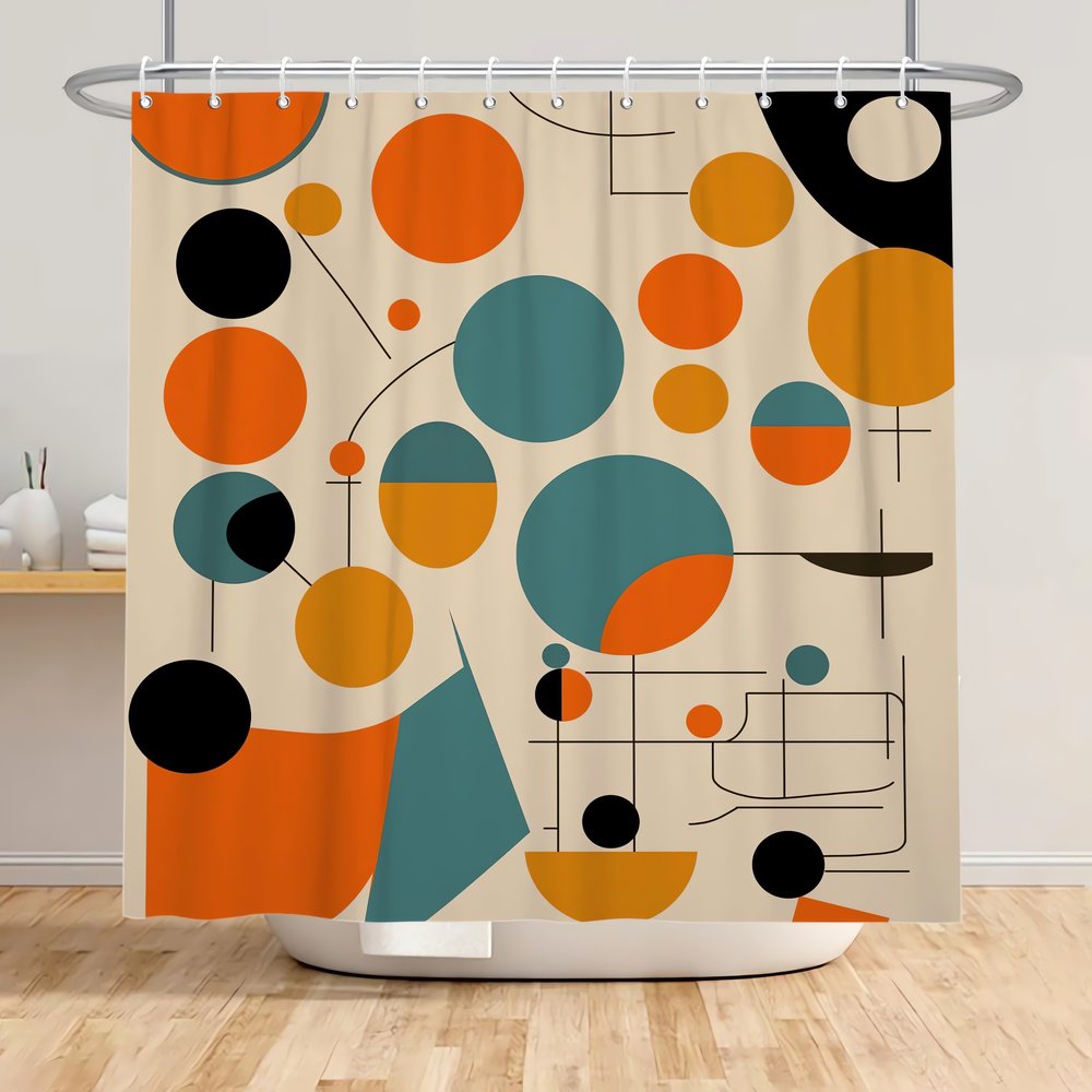 Rideaux Vintage En Plastique Cercles Variations