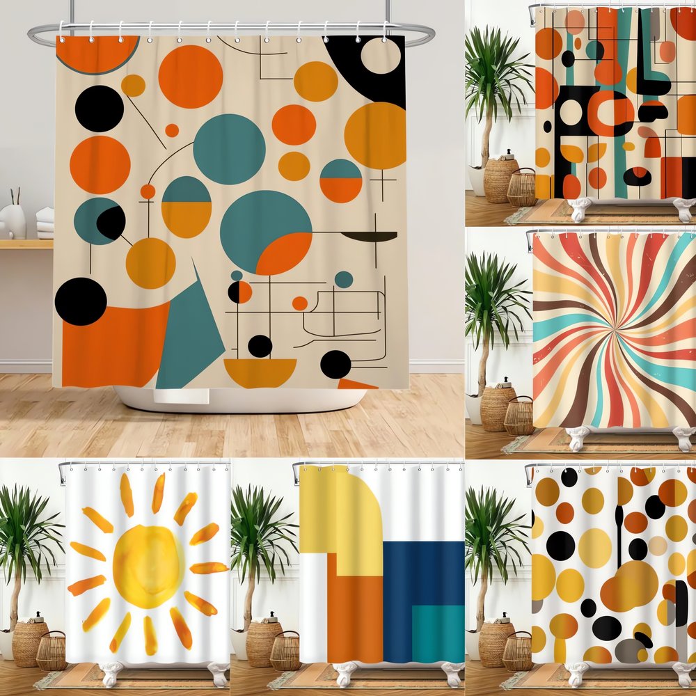 Rideaux Vintage En Plastique Spirales Couleurs