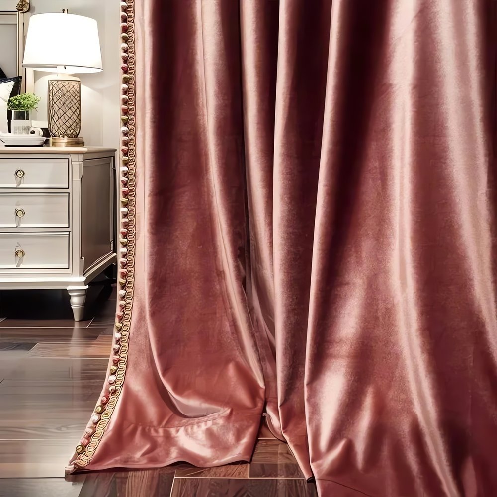Rideaux Vintage En Velours Classique