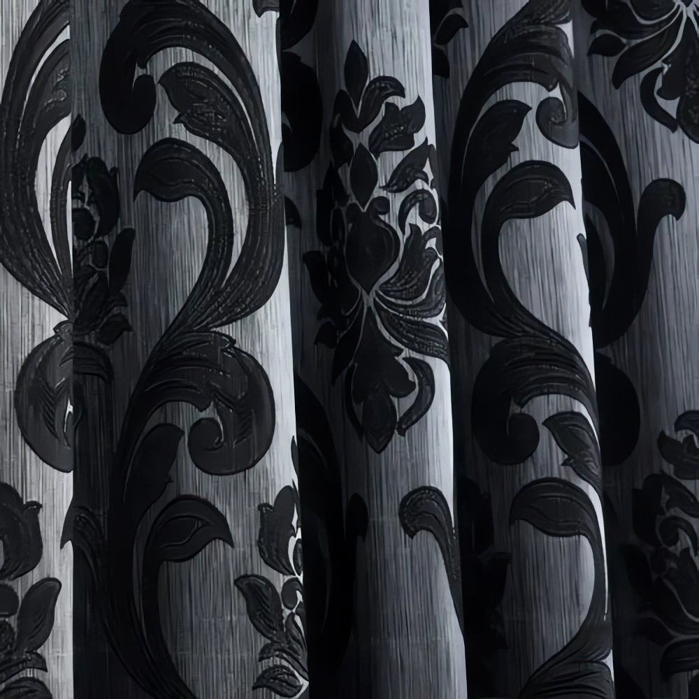 Rideaux Vintage Noir Classique Motifs