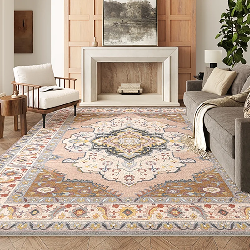 Tapis Vintage Beige Bordeaux