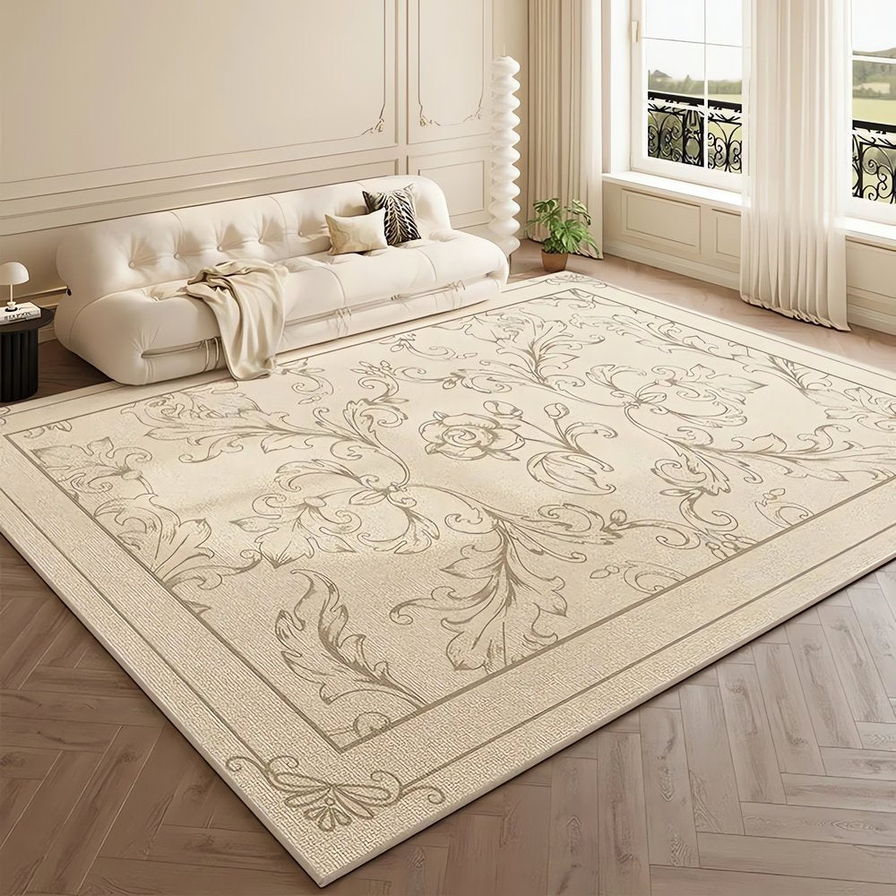 Tapis Vintage Beige Crème Baroque