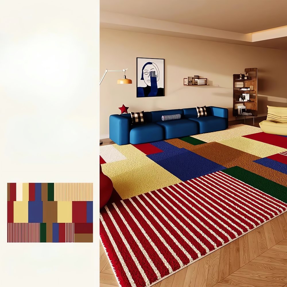 Tapis Vintage Design Couleurs Terre Diverses