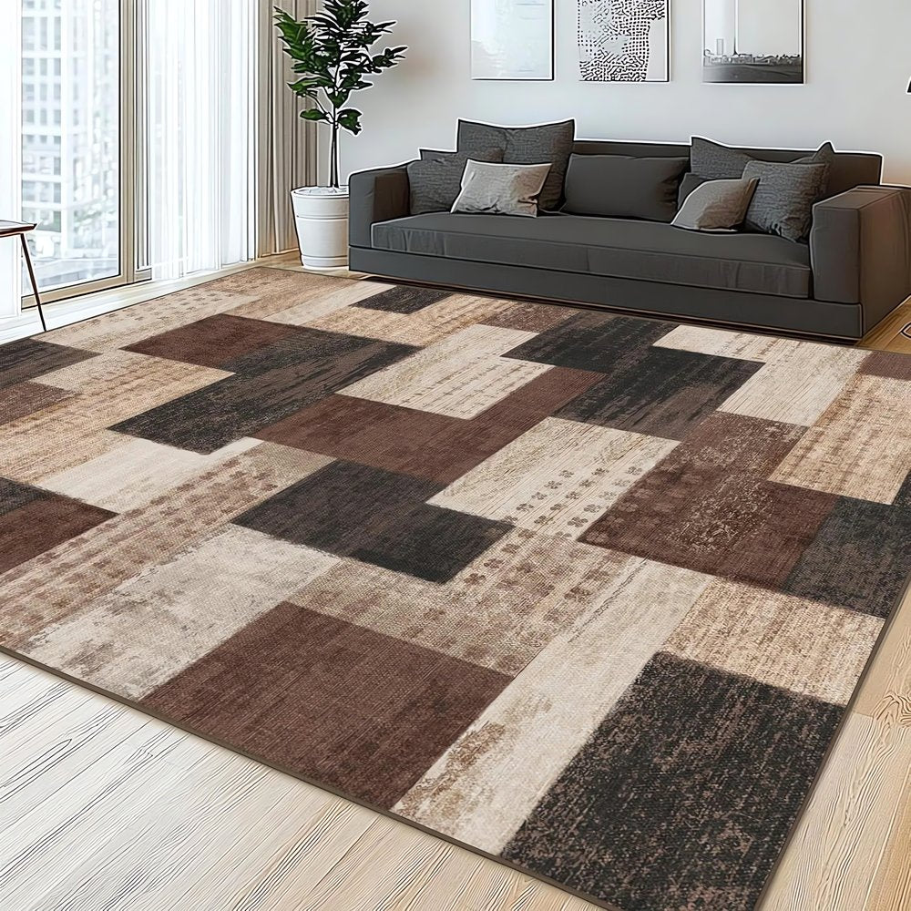 Tapis Vintage En Coton Lexy Terre Design Brun
