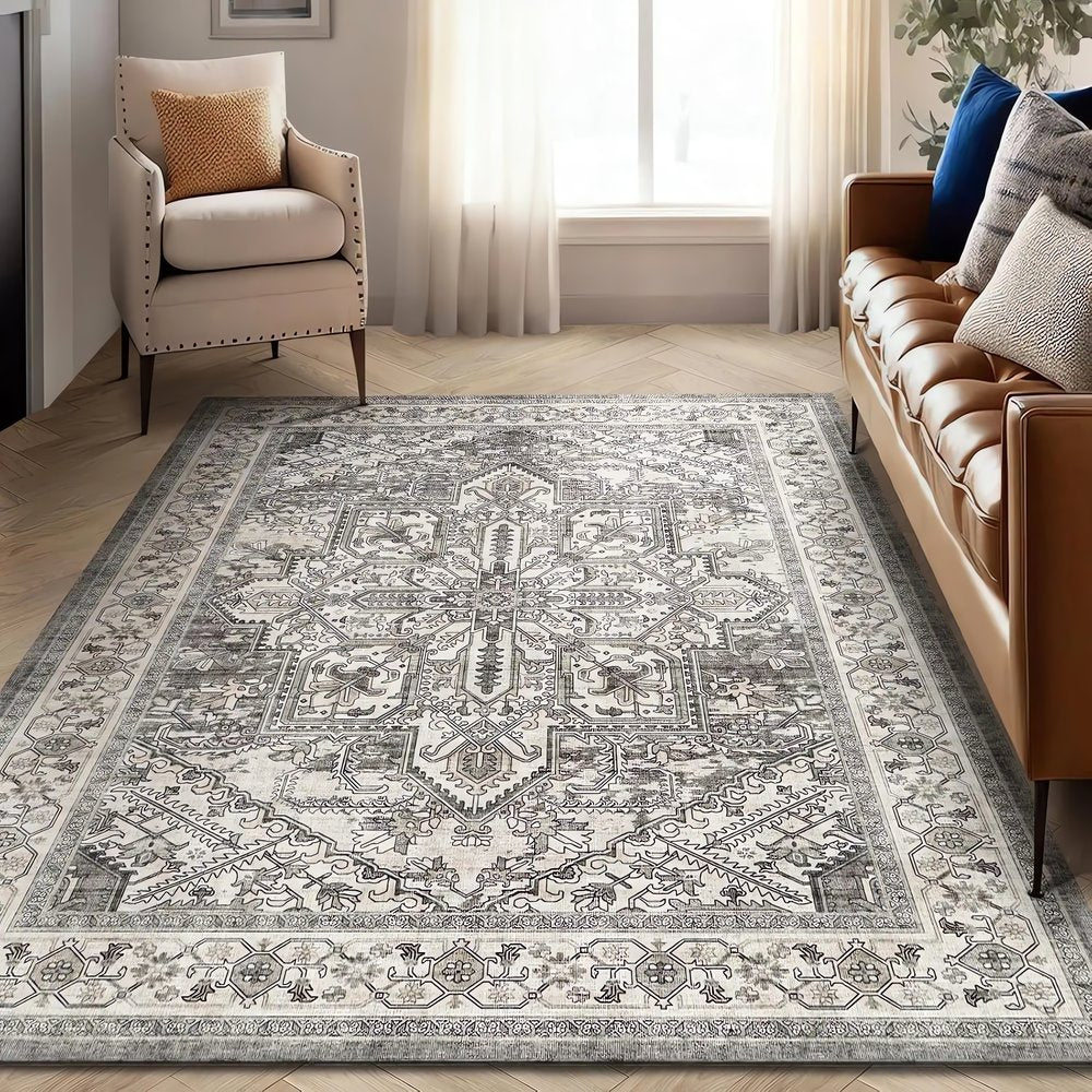 Tapis Vintage En Ivoire Classique