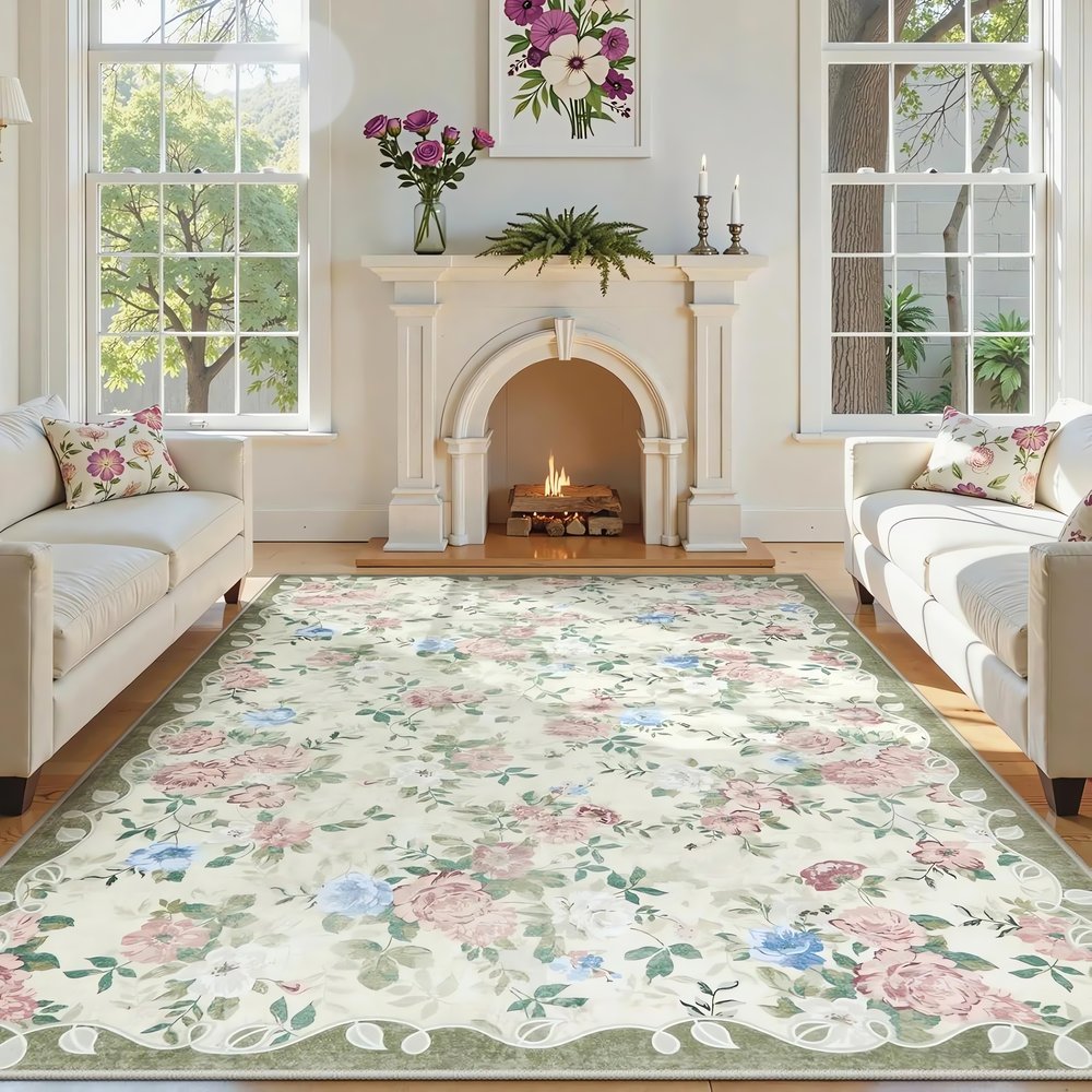 Tapis Vintage Floral Élégant