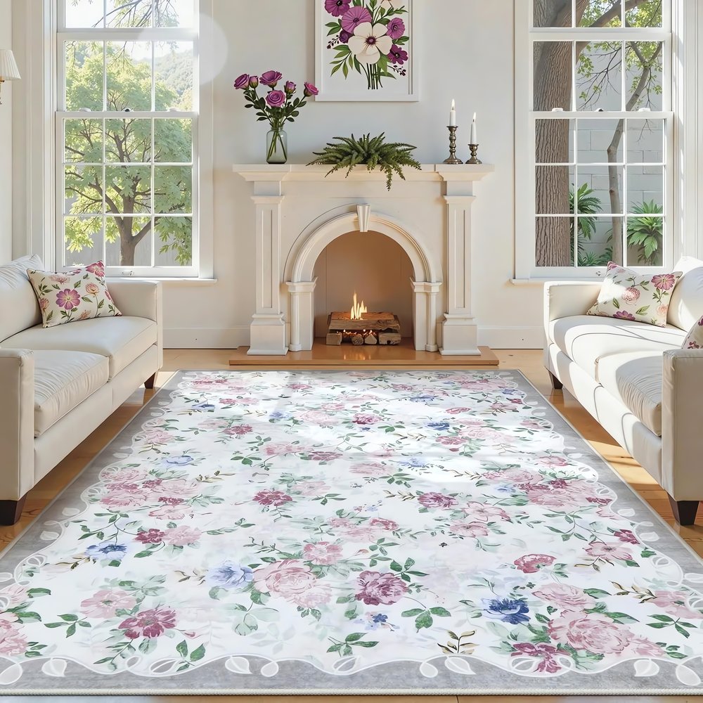 Tapis Vintage Floral Sophistiqué